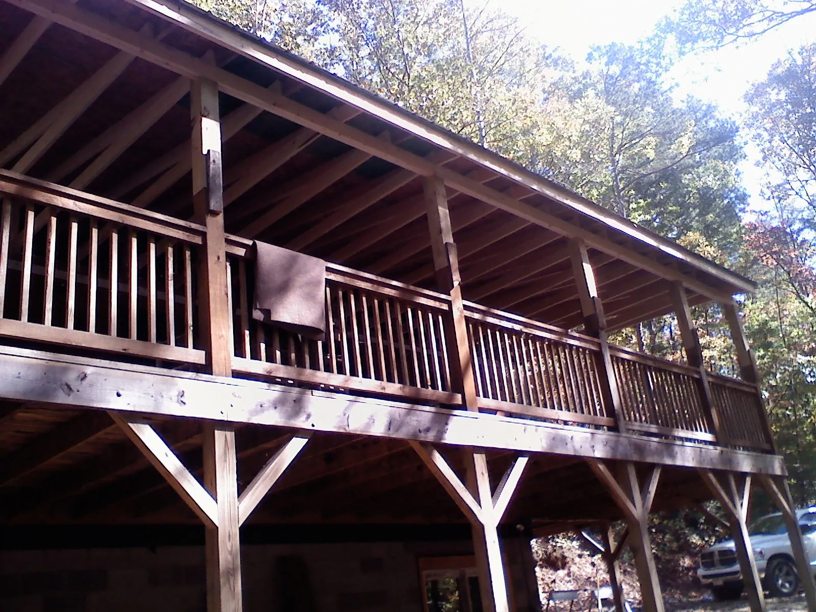Timber framing under a new elevated porch and deck — Roof Leak Repair in Markesan by Roofing Brothers